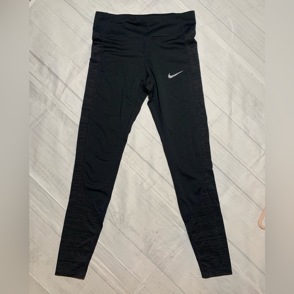 Nike black leggings. Drawstring. Size S.